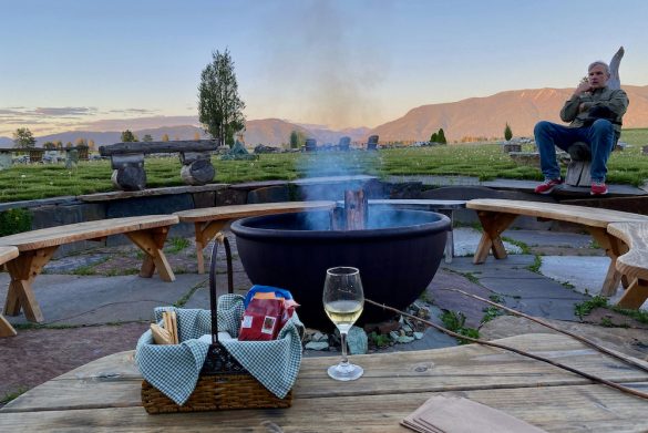 firepit at dancing spirit ranch montana
