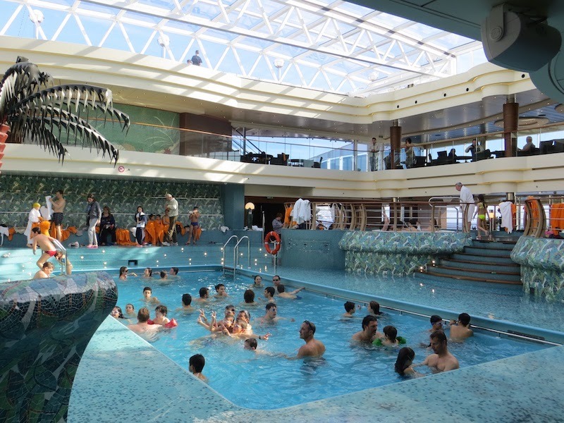 pool on ocean cruise, a consideration when thinking about river cruise vs. ocean cruise