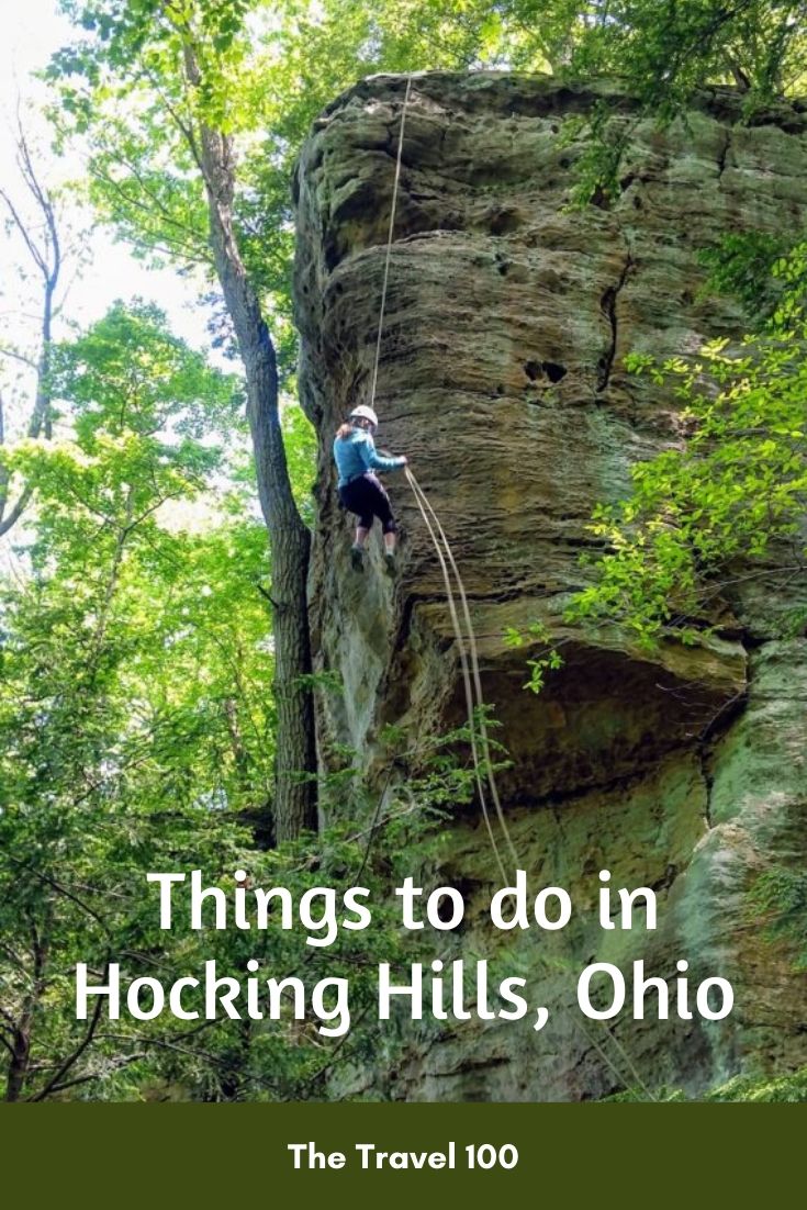things to do in Hocking Hills Ohio pinterest pin