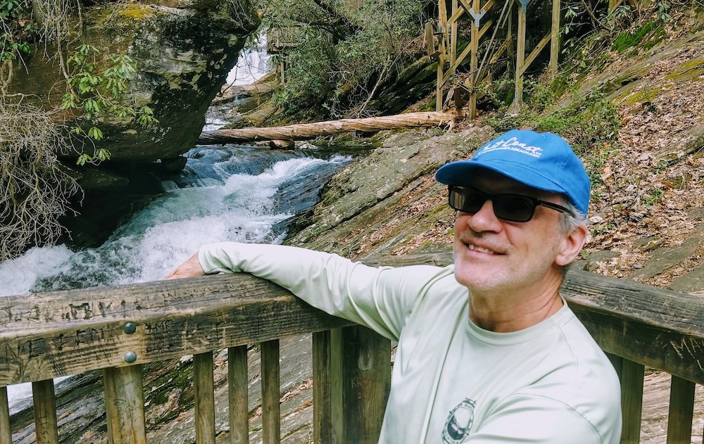 Chris Schroder hiking in north Georgia