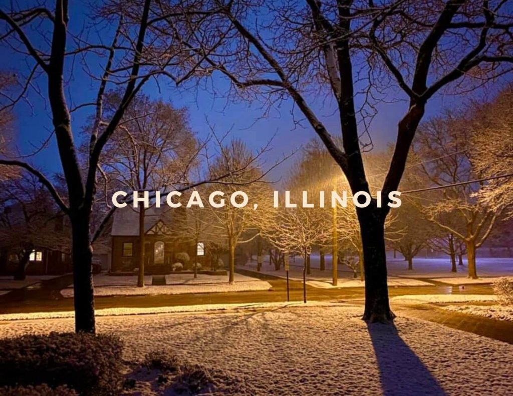 postcard of chicago, illinois