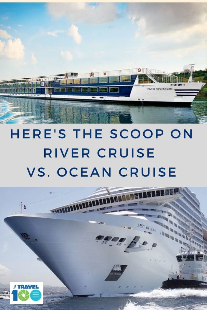 pinterest pin for river cruise vs. ocean cruise