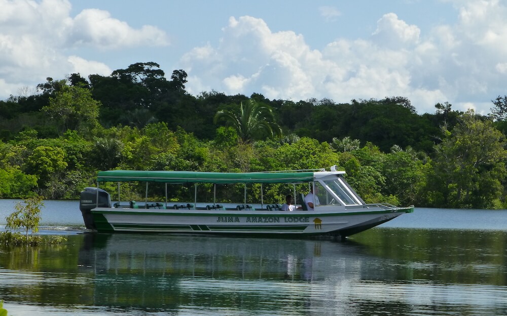 Guest boat at Juma Amazon Lodge