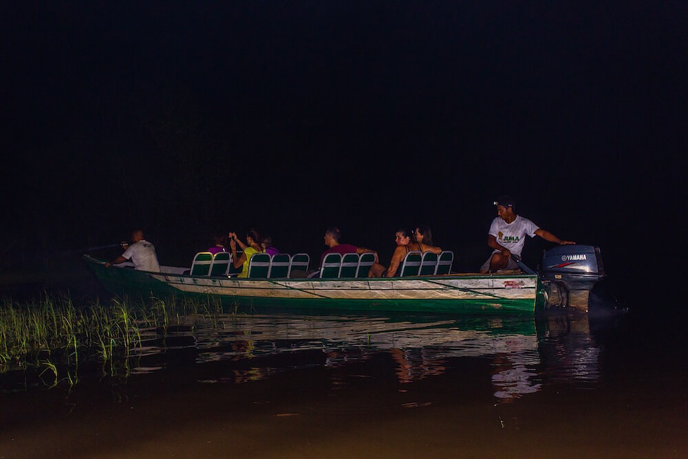 night boat tour on Juma River