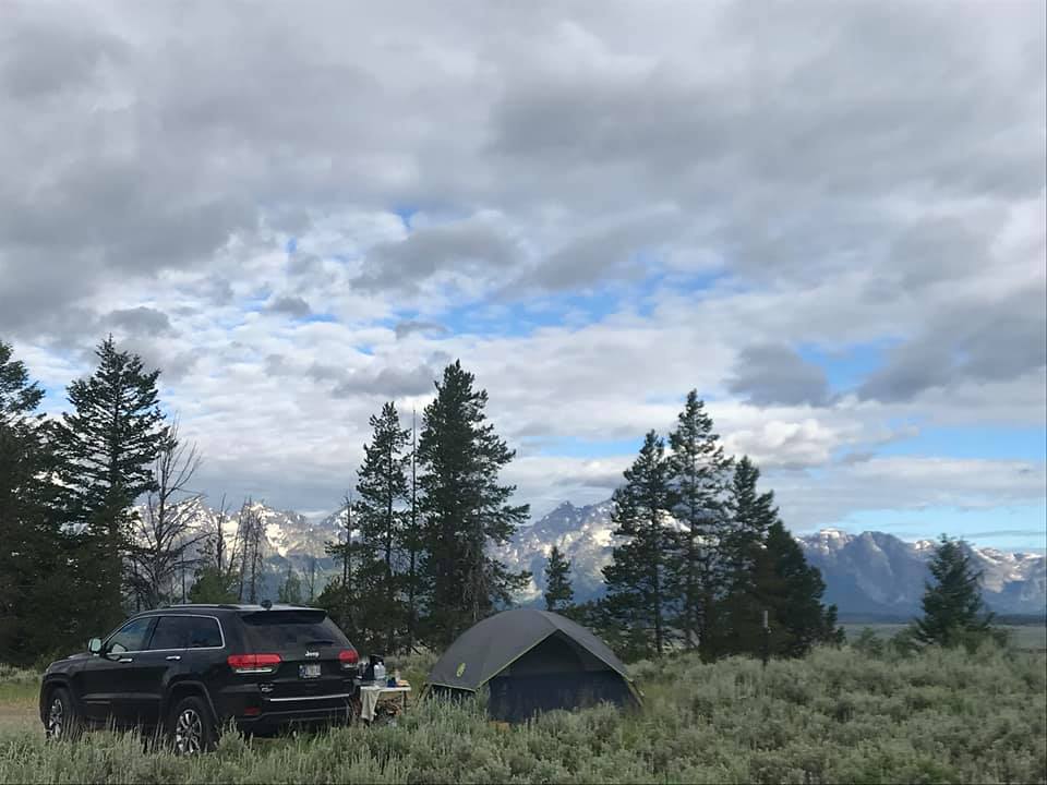 campsite with car