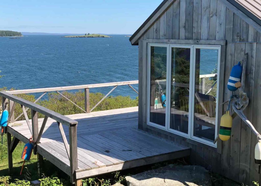 cabin on Oak Island in Maine