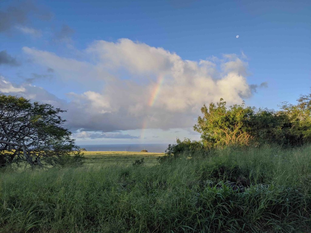 view of rainbow at Puakea Ranch