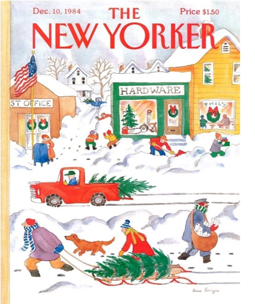 cover of New Yorker holiday jigsaw puzzle