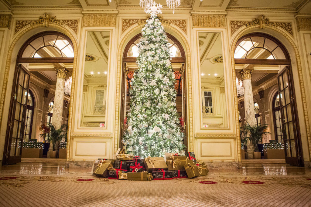 Christmas tree at the plaza hotel