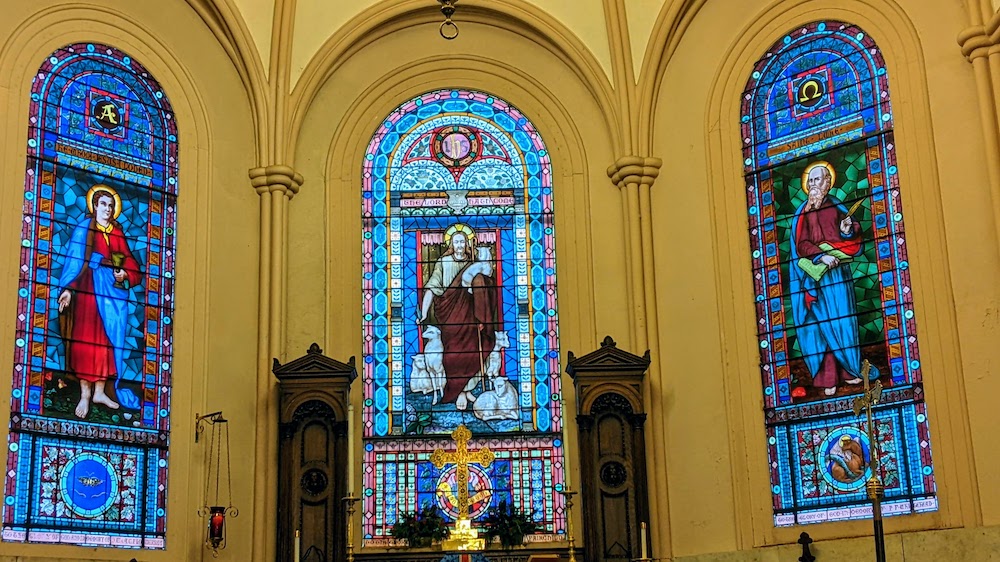 stained-glass windows in Church of the Holy Trinity