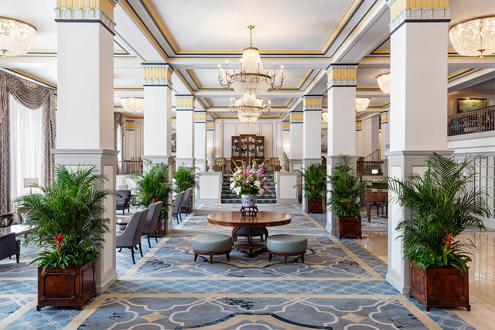 lobby of francis marion hotel