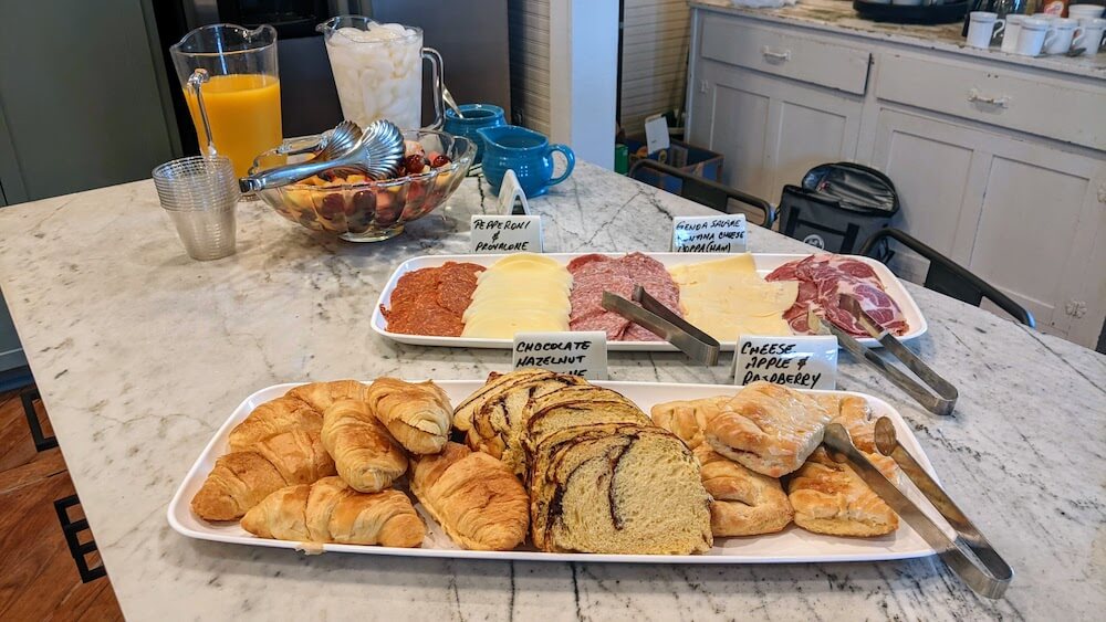 breakfast spread from Catering Connections
