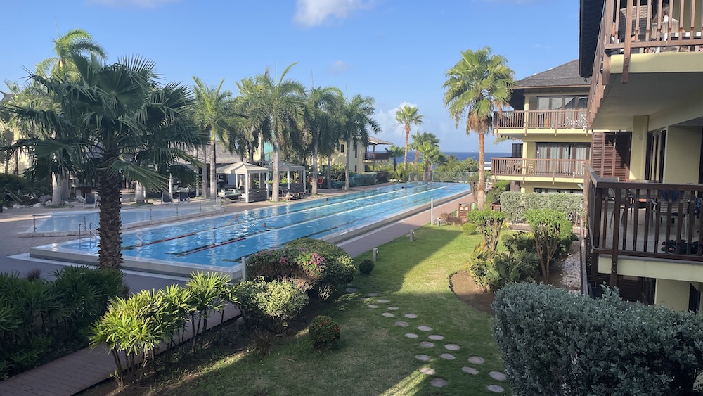 view from LionsDive resort Curacao