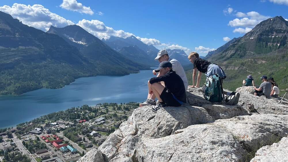 view from Bear's Hump in Waterton