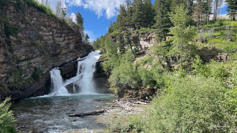 cameron falls in waterton