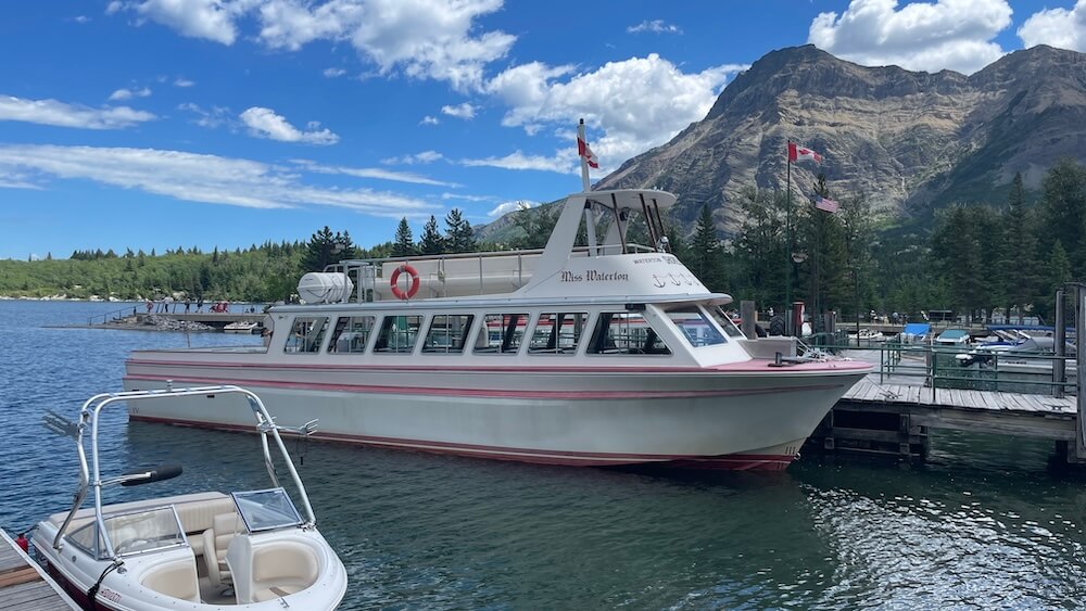 Miss Waterton boat in  Waterton