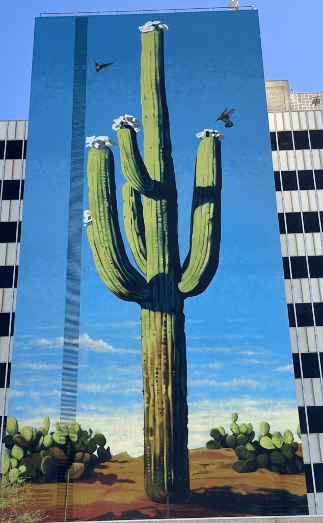 cactus mural in downtown Tucson