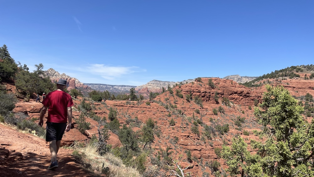 chris schroder hiking at airport Mesa in Sedona